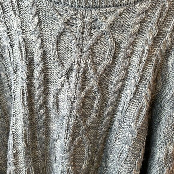 NWT Arizona Jean Co Women’s Teal Blue Crop Cable Oversized Sweater - Size XXL - Picture 3 of 7